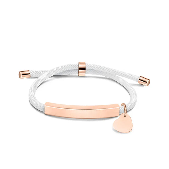 Basic Classic Style Geometric Customization Laser Engraving 201 Stainless Steel Rope Cord String String Bracelets Wholesale