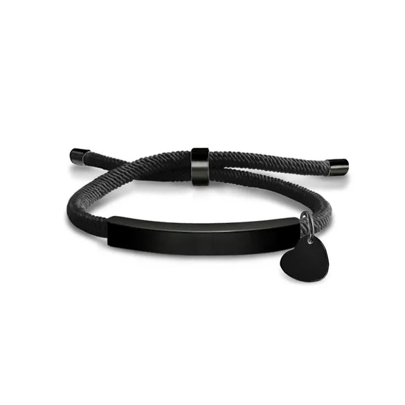 Basic Classic Style Geometric Customization Laser Engraving 201 Stainless Steel Rope Cord String String Bracelets Wholesale