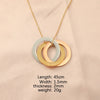 Wholesale Jewelry Basic Classic Style Geometric Customization Laser Engraving Stainless Steel 18K Gold Plated Pendant Necklace