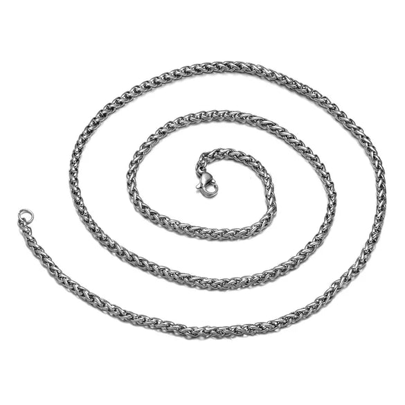 Basic Classic Style Solid Color Stainless Steel Men'S Necklace