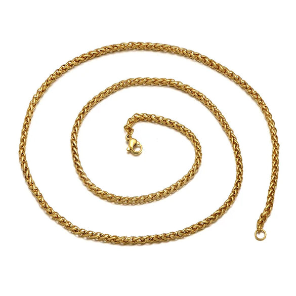 Basic Classic Style Solid Color Stainless Steel Men'S Necklace