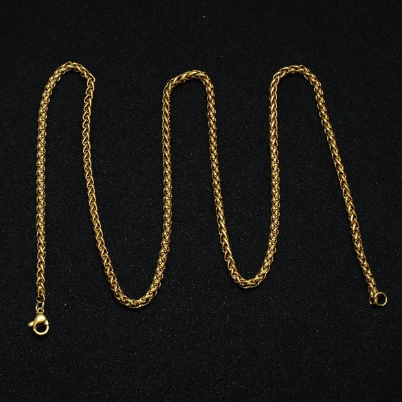 Basic Classic Style Solid Color Stainless Steel Men'S Necklace