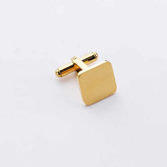 1 Piece Basic Classic Style Square Customization Laser Engraving Stainless Steel Plating DIY Jewelry Accessories