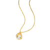 Basic Classic Style Water Droplets Titanium Steel Plating Inlay Zircon 18k Gold Plated Pendant Necklace