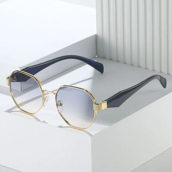 Basic Lady Simple Style Geometric Pc Polygon Full Frame Women'S Sunglasses