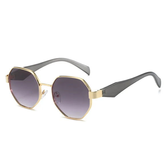 Basic Lady Simple Style Geometric Pc Polygon Full Frame Women'S Sunglasses