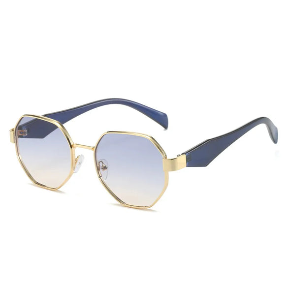 Basic Lady Simple Style Geometric Pc Polygon Full Frame Women'S Sunglasses