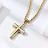 Basic Modern Style Classic Style Geometric Cross Titanium Steel Plating Men'S Pendant Necklace