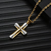 Basic Modern Style Classic Style Geometric Cross Titanium Steel Plating Men'S Pendant Necklace