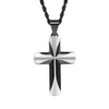 Basic Modern Style Classic Style Geometric Cross Titanium Steel Plating Men'S Pendant Necklace