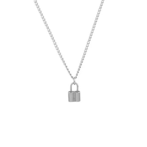 Basic Modern Style Classic Style Lock Alloy Titanium Steel Women'S Pendant Necklace