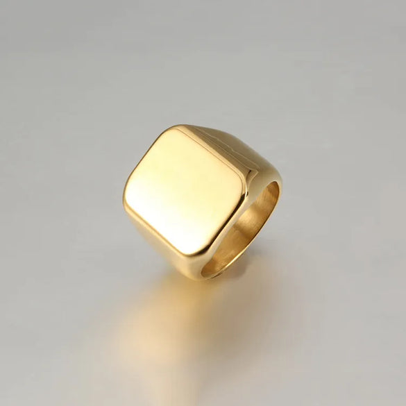 Basic Modern Style Classic Style Solid Color Titanium Steel Plating Men'S Rings