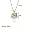 Basic Modern Style Classic Style Tiger 201 Stainless Steel Alloy Unisex Pendant Necklace