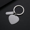 Basic Modern Style Customization Laser Engraving Heart Shape 201 Stainless Steel Plating Unisex Bag Pendant Keychain