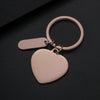 Basic Modern Style Customization Laser Engraving Heart Shape 201 Stainless Steel Plating Unisex Bag Pendant Keychain