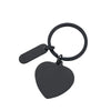 Basic Modern Style Customization Laser Engraving Heart Shape 201 Stainless Steel Plating Unisex Bag Pendant Keychain