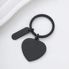 Basic Modern Style Customization Laser Engraving Heart Shape 201 Stainless Steel Plating Unisex Bag Pendant Keychain
