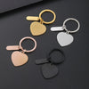 Basic Modern Style Customization Laser Engraving Heart Shape 201 Stainless Steel Plating Unisex Bag Pendant Keychain