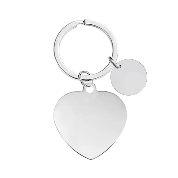 Basic Modern Style Customization Laser Engraving Heart Shape 201 Stainless Steel Plating Unisex Bag Pendant Keychain