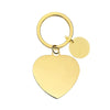 Basic Modern Style Customization Laser Engraving Heart Shape 201 Stainless Steel Plating Unisex Bag Pendant Keychain