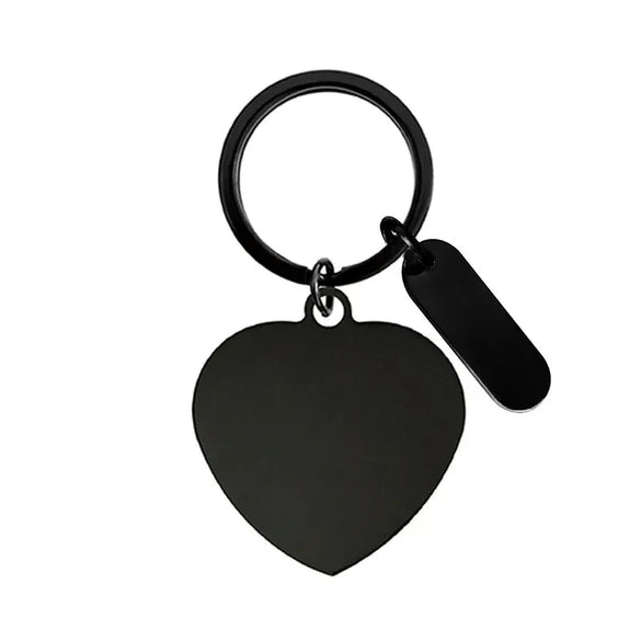 Basic Modern Style Customization Laser Engraving Heart Shape 201 Stainless Steel Plating Unisex Bag Pendant Keychain