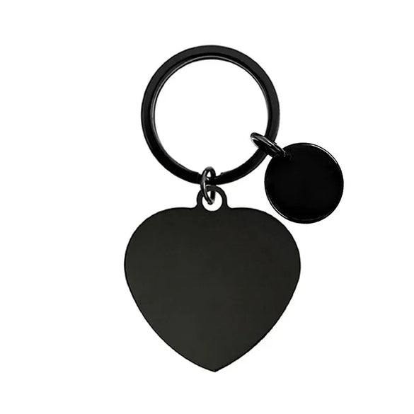 Basic Modern Style Customization Laser Engraving Heart Shape 201 Stainless Steel Plating Unisex Bag Pendant Keychain