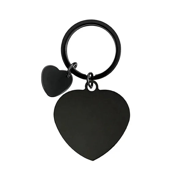 Basic Modern Style Customization Laser Engraving Heart Shape 201 Stainless Steel Plating Unisex Bag Pendant Keychain