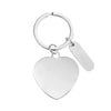 Basic Modern Style Customization Laser Engraving Heart Shape 201 Stainless Steel Plating Unisex Bag Pendant Keychain