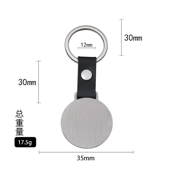 Basic Modern Style Geometric Customization Laser Engraving 201 Stainless Steel Pu Leather Plating Unisex Bag Pendant Keychain