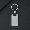 Basic Modern Style Geometric Customization Laser Engraving 201 Stainless Steel Pu Leather Plating Unisex Bag Pendant Keychain