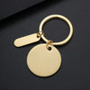 Basic Modern Style Geometric Customization Laser Engraving Metal Plating Unisex Bag Pendant Keychain