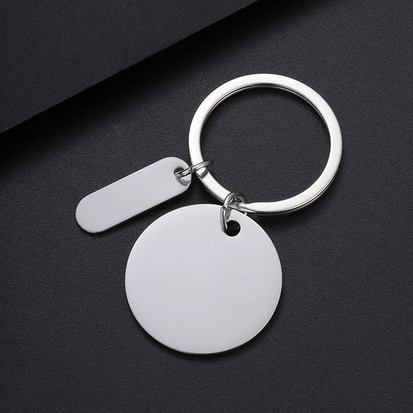 Basic Modern Style Geometric Customization Laser Engraving Metal Plating Unisex Bag Pendant Keychain