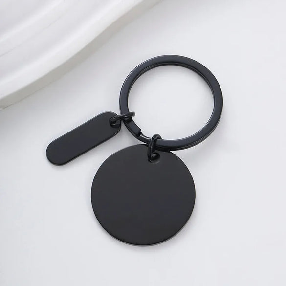 Basic Modern Style Geometric Customization Laser Engraving Metal Plating Unisex Bag Pendant Keychain