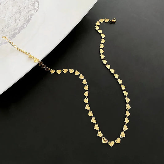 Basic Modern Style Heart Shape Stainless Steel Plating Necklace