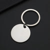 Basic Modern Style Round Customization Laser Engraving 201 Stainless Steel Plating Unisex Bag Pendant Keychain