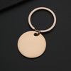 Basic Modern Style Round Customization Laser Engraving 201 Stainless Steel Plating Unisex Bag Pendant Keychain