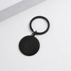 Basic Modern Style Round Customization Laser Engraving 201 Stainless Steel Plating Unisex Bag Pendant Keychain