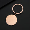 Basic Modern Style Round Customization Laser Engraving 201 Stainless Steel Plating Unisex Bag Pendant Keychain