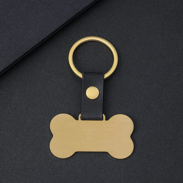 Basic Modern Style Simple Style Customization Laser Engraving Unforgettable 201 Stainless Steel Pu Leather Plating Unisex Bag Pendant Keychain
