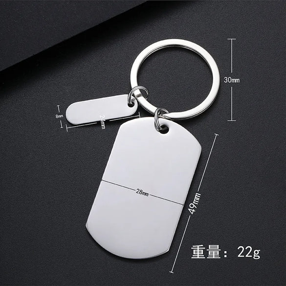 Basic Modern Style Simple Style Geometric Customization Laser Engraving 201 Stainless Steel Plating Unisex Bag Pendant Keychain