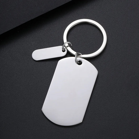 Basic Modern Style Simple Style Geometric Customization Laser Engraving 201 Stainless Steel Plating Unisex Bag Pendant Keychain