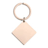 Basic Modern Style Square Customization Laser Engraving 201 Stainless Steel Unisex Bag Pendant Keychain