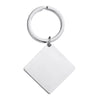 Basic Modern Style Square Customization Laser Engraving 201 Stainless Steel Unisex Bag Pendant Keychain