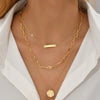Basic Round Alloy Plating Women's Pendant Necklace 1 Piece
