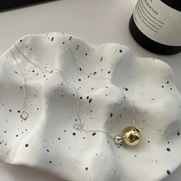 Basic Round Sterling Silver Pendant Necklace In Bulk