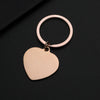 Basic Simple Style Customization Laser Engraving Heart Shape 201 Stainless Steel Plating Unisex Bag Pendant Keychain