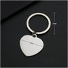Basic Simple Style Customization Laser Engraving Heart Shape 201 Stainless Steel Plating Unisex Bag Pendant Keychain