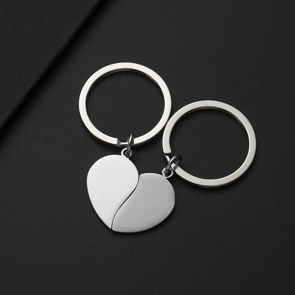 Basic Simple Style Customization Laser Engraving Heart Shape 201 Stainless Steel Unisex Bag Pendant Keychain