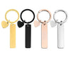 Basic Simple Style Customization Laser Engraving Long Strip 201 Stainless Steel Plating Unisex Bag Pendant Keychain