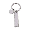 Basic Simple Style Customization Laser Engraving Long Strip 201 Stainless Steel Plating Unisex Bag Pendant Keychain